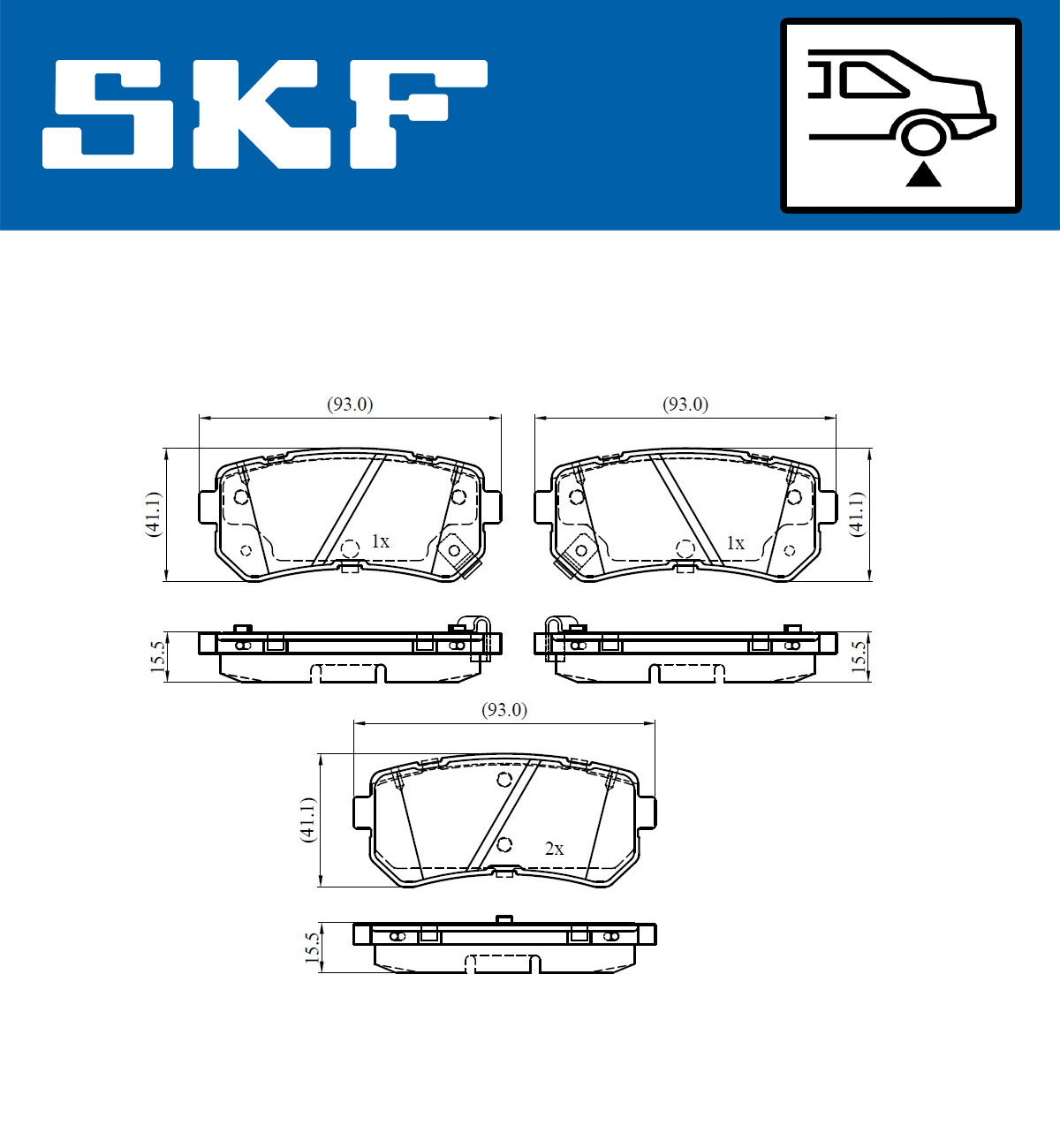 Placute frana SKF VKBP90265A
